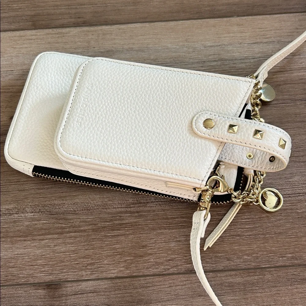 Bandolier Cream Crossbody Phone Bag with Gold Hardware never used - Picture 3 of 6